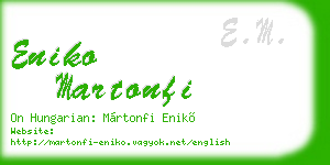 eniko martonfi business card